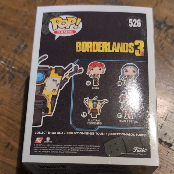 Funko Pop! Games Claptrap (Distressed) Action Figure - Yellow and Black - Picture 3 of 6